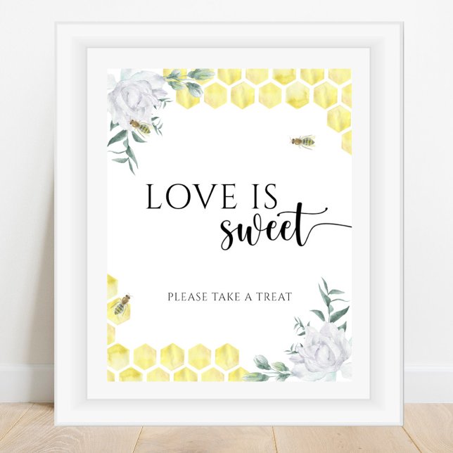 Affiche Nids d'abeilles - L'amour est doux, prenez une fri (Créateur téléchargé)
