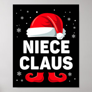 Affiche Niece Claus Christmas Matching Family Group Funny