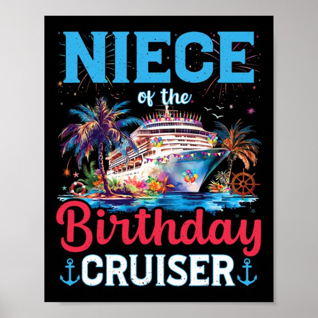 Affiche Nièce du croiseur d'anniversaire Funny Cruise Anni (Devant)