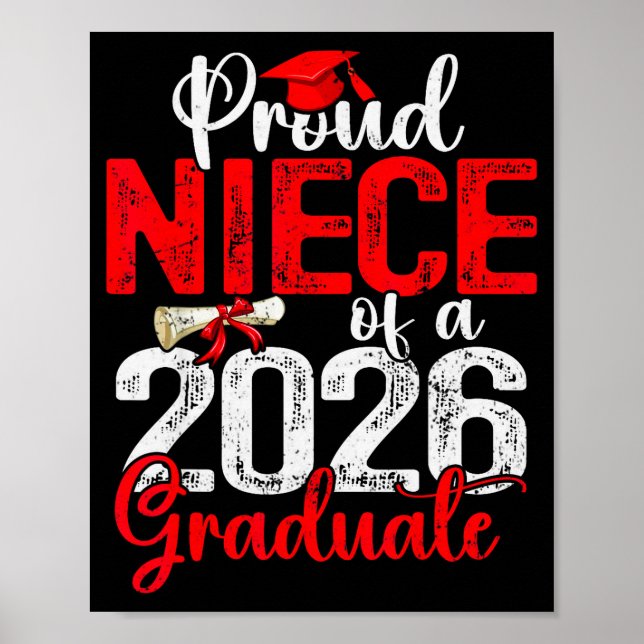 Affiche Nièce fière d'un étudiant diplômé de la promotion  (Devant)