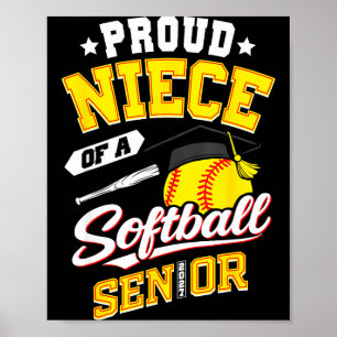 Affiche Nièce fière d'une classe terminale de softball 202