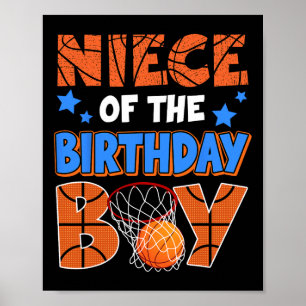 Affiche Nièce Sketll du garçon de la famille d'anniversair