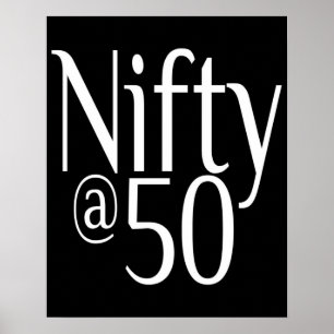 Affiche Nifty à cinquante-cinquantième anniversaire