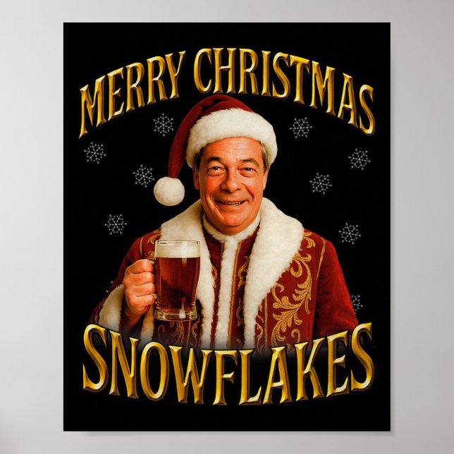 Affiche Nigel Farage Christmas Premium Tri-blend  (Devant)