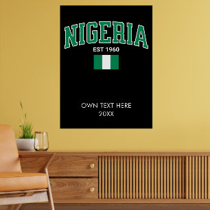 Affiche Nigeria Est. 1960 — Patrimoine de fierté personnal