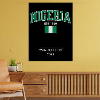 Affiche Nigeria Est. 1960 — Patrimoine de fierté personnal