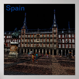 Affiche Night Art de Madrid