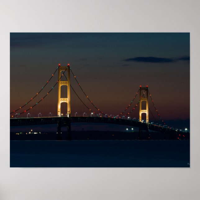 Affiche Night At Mackinac Bridge (Devant)