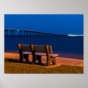 Affiche Night Bench Invite to Sit