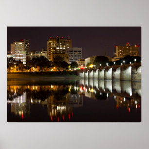 Affiche Night Falls sur le pont de Market Street