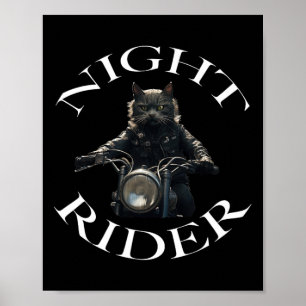 Affiche Night Rider Mauvais Chat