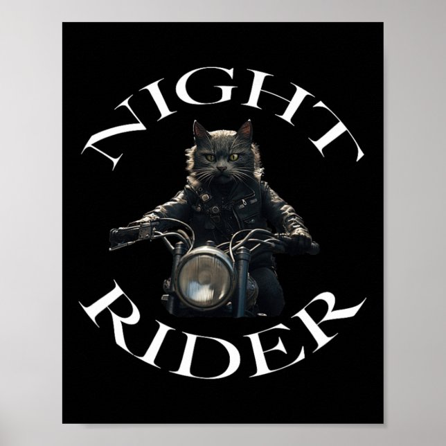 Affiche Night Rider Mauvais Chat (Devant)