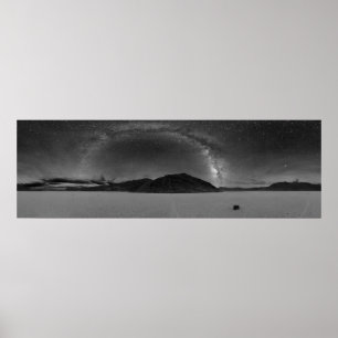 Affiche Night Sky Milky Way Panorama of Racetrack Playa
