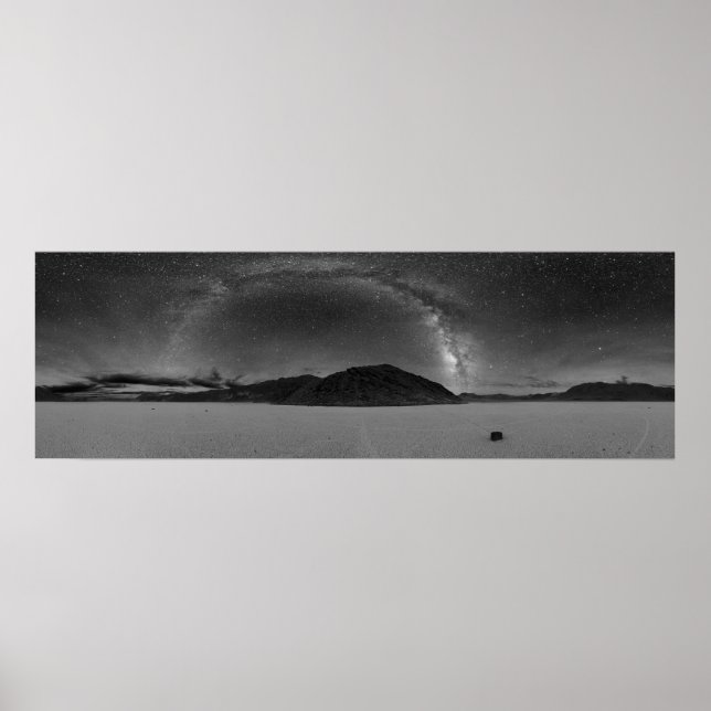 Affiche Night Sky Milky Way Panorama of Racetrack Playa (Devant)