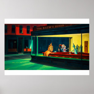 Affiche Nighthawks à l'eau :affiche