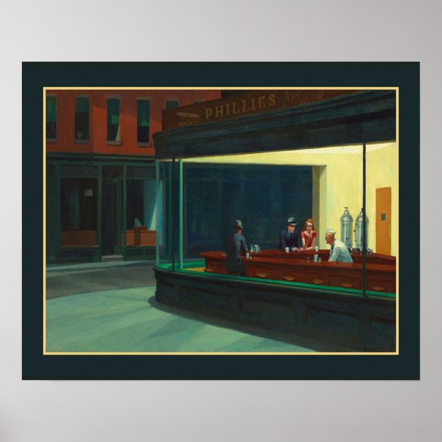 Affiche "Nighthawks" Edward Hopper (Devant)
