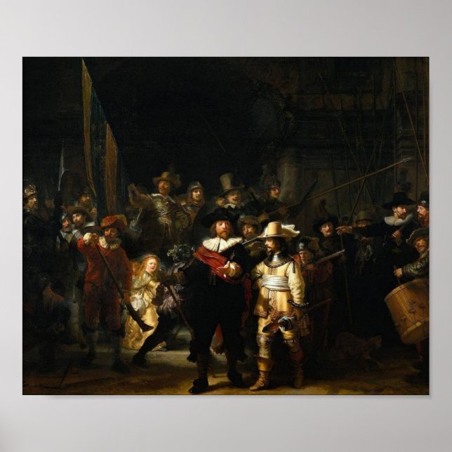 Affiche Nightwatch Rembrandt Van Rijn (Devant)