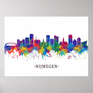 Affiche Nijmegen Pays-Bas Skyline