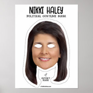 Affiche Nikki Haley Masque Costume