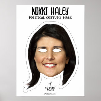 Affiche Nikki Haley Masque Costume