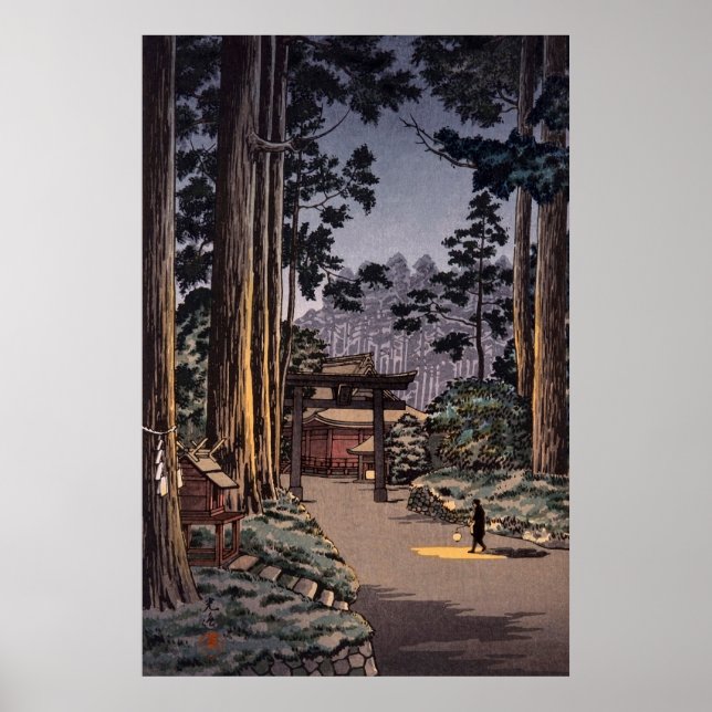 Affiche Nikko Futarasan Temple par Tsuchiya Koitsu (Devant)