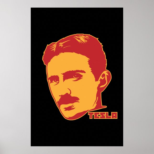 Affiche Nikola Tesla Portrait (Devant)