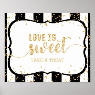Affiche N'importe quelle couleur Stripes & Gold Confetti L