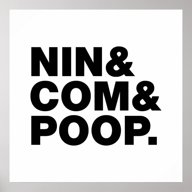 AFFICHE NIN & COM & POOP. (Devant)