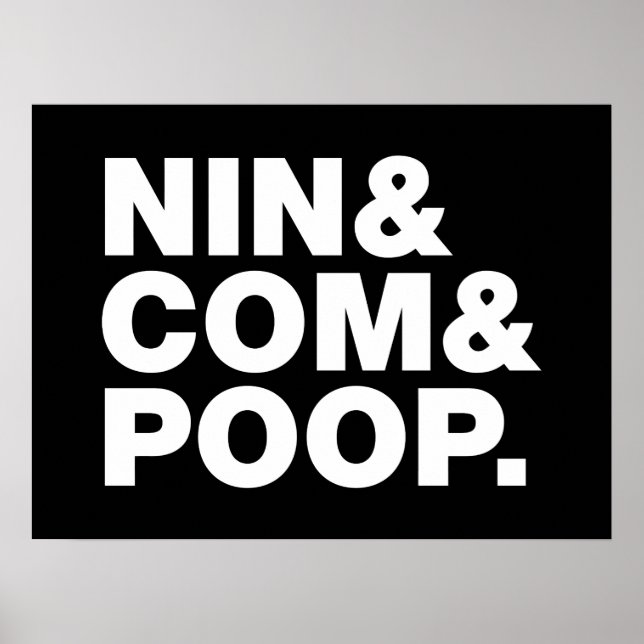AFFICHE NIN & COM & POOP. (Devant)