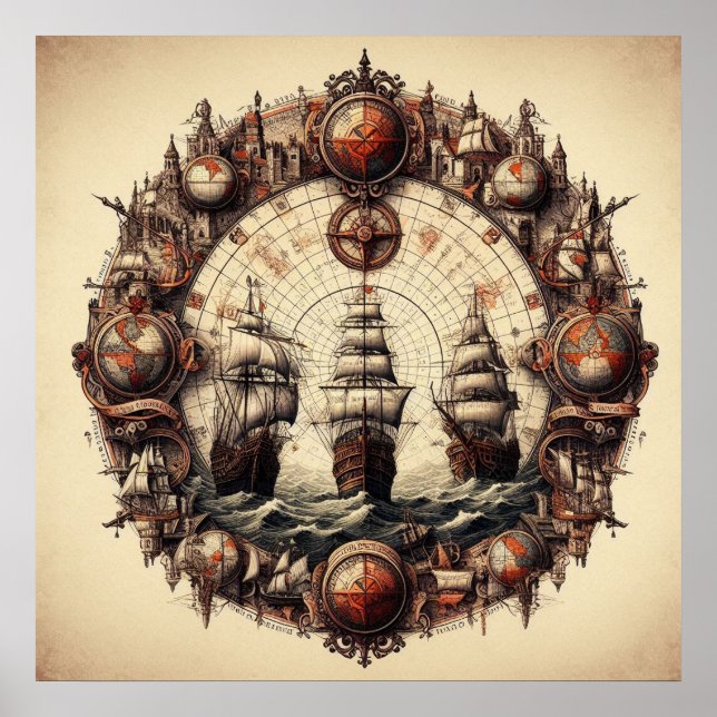 Affiche Nina - Pinta - Père Noël Maria - Christopher Colum (Devant)