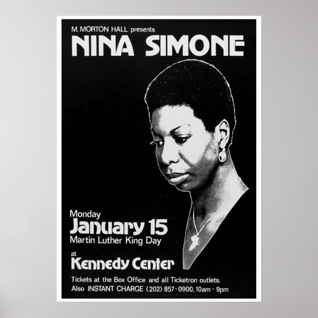 Affiche Nina Simone Jazz Live Concert (Devant)