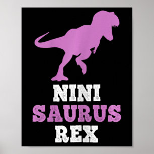 Affiche Nini-saurus Rex Dino Dinosaure Ninisaurus Drôle 