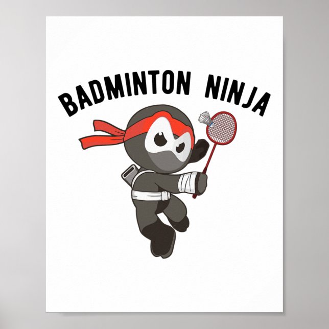 Affiche Ninja Badminton (Devant)