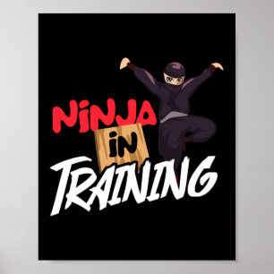 Affiche Ninja Dans L'Entraînement Des Arts Martiaux Karate