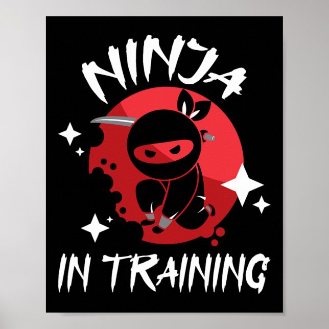 Affiche Ninja En Formation - Karate Taekwondo Martial Mixt (Devant)