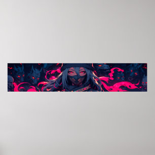 Affiche Ninja et ses loups anime art