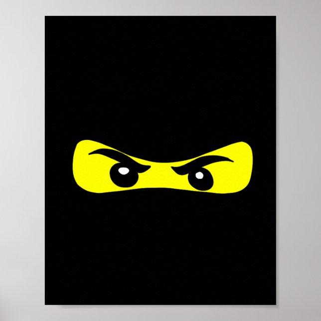 Affiche Ninja Eyes Fun Halloween Ninja Costume (Devant)