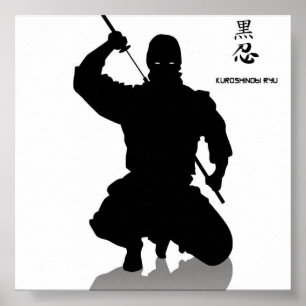 Affiche ninja foncé, shhinnob