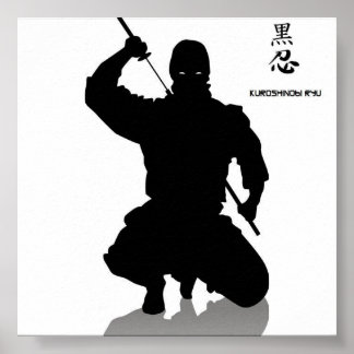 Affiche ninja foncé, shhinnob