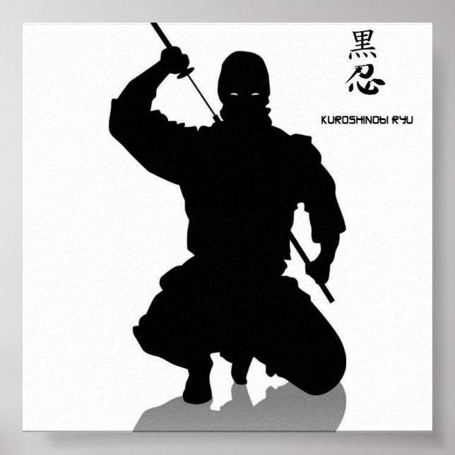 Affiche ninja foncé, shhinnob (Devant)