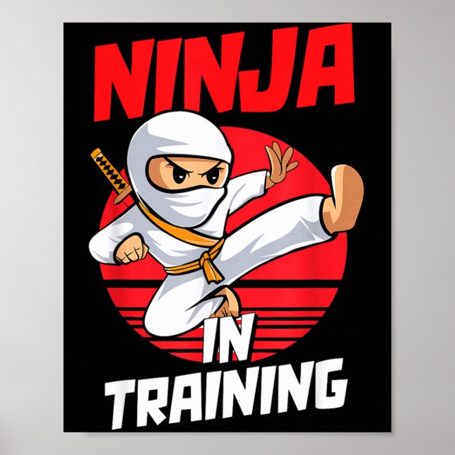 Affiche Ninja In Training Costume Party Warrior Boys Girls (Devant)