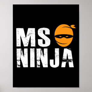Affiche Ninja - Sclérose en plaques Soutien à la sensibili