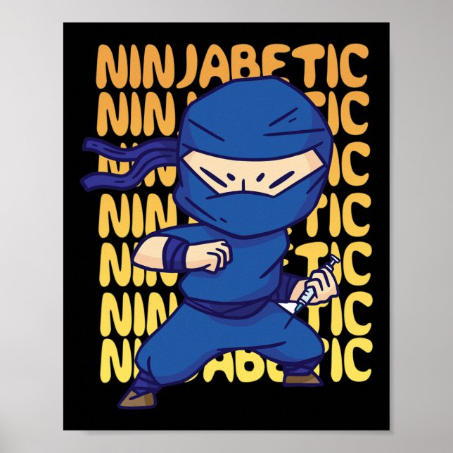 Affiche Ninja - Sensibilisation au diabète Fig (Devant)