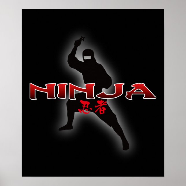 Affiche Ninja Silhouette (Devant)