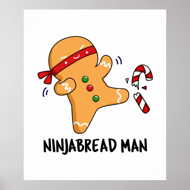 Affiche Ninjabread Man Funny Gingerbread Pun (Devant)