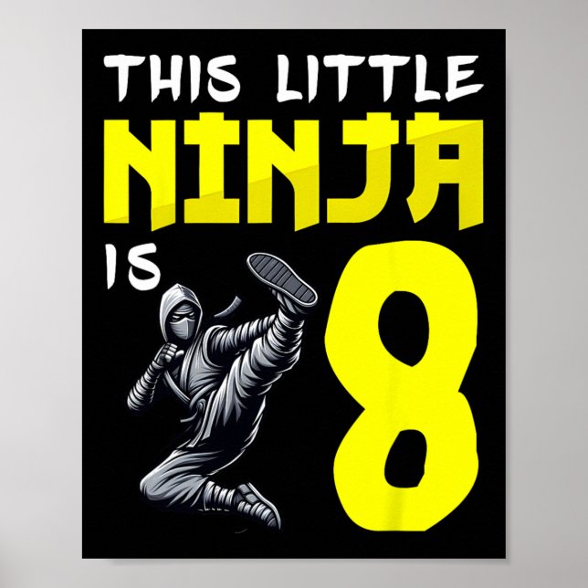 Affiche Ninjas de kickboxing Ce petit ninja a 8 ans (Devant)