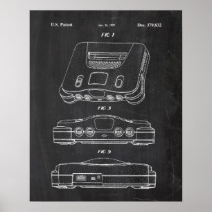Affiche Nintendo 64 Brevet
