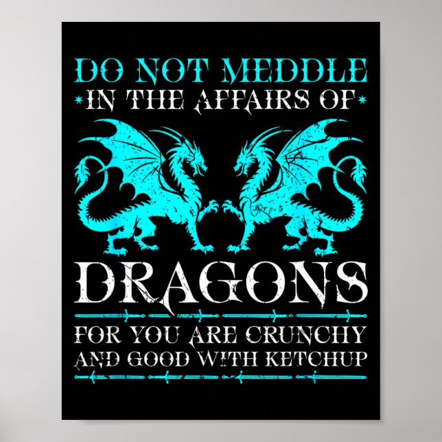 Affiche N'interférez Pas Avec Les Affaires Des Dragons Fan (Devant)