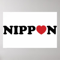 Affiche Nippon Love Heart