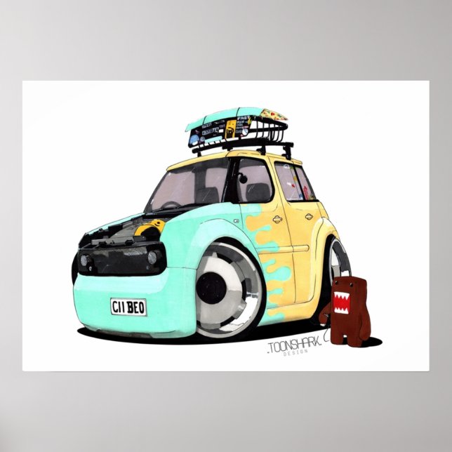 Affiche Nissan Cube vs domo (Devant)